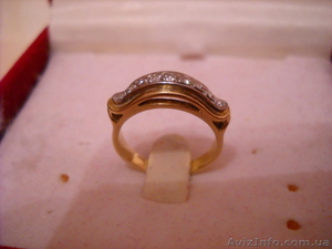 Кольцо золотое с брилиантами #554794