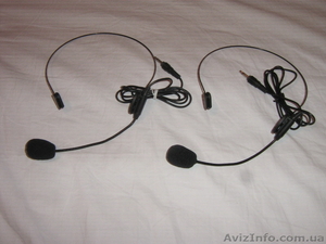 Два петличных микрофона(головные) в комплекте с радиосистемой SHURE. #540575