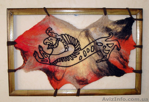 картина из шерсти 