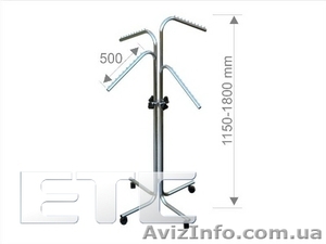 Вешало 4-х рожковое скошенное с регулировкой высоты с шариками #534849