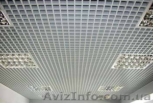 Устройство подвесного потолка реечного тип Грильято #571195