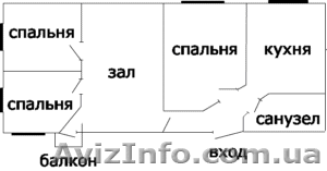 Херсон посуточно Четырехкомнатная квартира ЛЮКС,  центр,  Владелец #569095