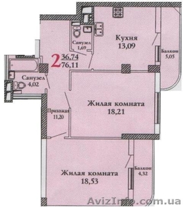 Продам 2-х комнатную квартиру по ул.Прохоровская/Банный пер. #582831