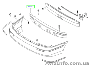 Абсорбер заднего бампера на   HYUNDAI KIA original,  лицензия  #627957