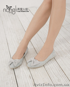 балетки из текстиля серые #636856