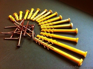 Дюбель быстрого монтажа 6-ая серия гриб и потай от 6х35 до 6х100 mm 16 типоразме #630585