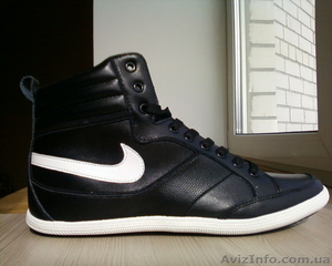 Кеды мужские черные и белые кожа. #632677