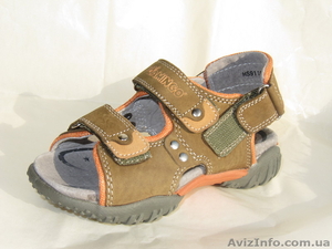 Сандали для мальчика хаки на липучках #618449