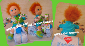 Тортики из подгузников-самый модный и полезный подарок для малыша #615214