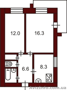 Продам 2 комнатную квртиру #630223
