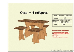 Стол + 4 табурета #627246