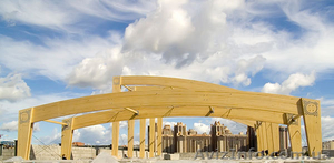 гнуто-клеєні деревяні  конструкції,  клеєні балки великих перерізів  #650477