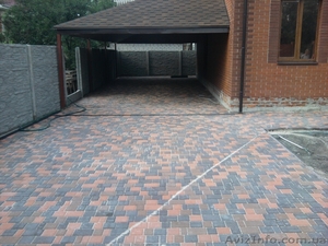 Тротуарная плитка,  Брусчатка,  Плетняк. Укладка #670380