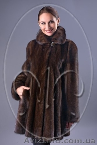 Шуба из коричневой норки #650003