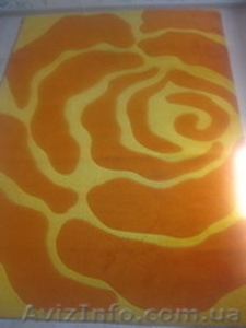  Оранжевый узорный ковер #644086