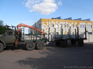 Зил 131 с манипулятором и прицепом, лесовоз. #674213