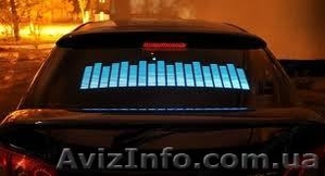 Эквалайзеры неоновые на заднее стекло автомобиля #677553