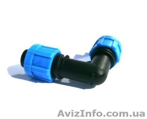 Угол (колено) для капельной ленты с поджимом  #679817