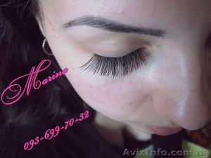 наращивание ресниц,  коррекция бровей #193746