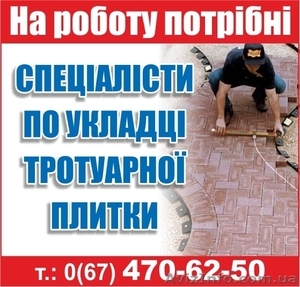 На роботу потрібні спеціалісти по укладці тротуарної плитки #728223