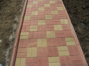 Укладка тротуарной плитки с виброплитой #706213