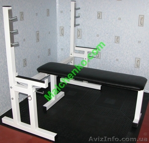 Лавочка горизонтальная со страховкой (профессиональная серия) #708341