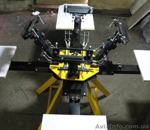 Ручной плоскопечатный станок карусельного типа 4х4 (4 стола 4 цвета) #716772