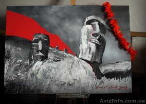 ОСТРОВ ПАСХИ!!! картина 100 см* 80 см #709226