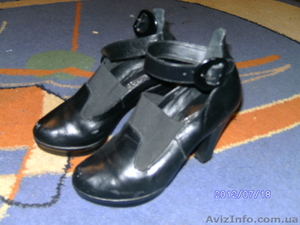 туфли черные кожанные #717556