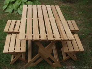 Продам набор раскладной мебели «ПИКНИК» из натурального дерева  #55908
