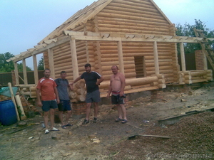 Изготовление срубов. Церкви из  оцилиндрованного бревна. #711348