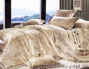 Постельное белье la scala (франция) шёлковый жаккард с шёлковой вышивкой #742660