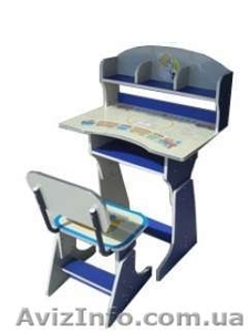 Cтол-парта 2070 синяя для мальчиков #746614