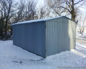 Гараж оцинкованный двухскатный #735982