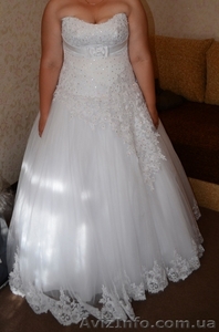 Срочно продам свадебное платье большого размера #743558