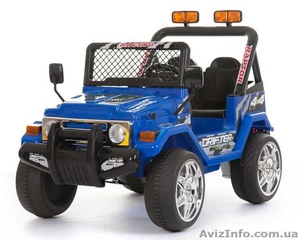 Ого!Детский электромобиль 618R + Д/У синий #741031