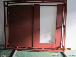 Ворота гаражные металлические с калиткой #736830