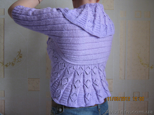 Вязаный болеро (кофта). Ангора. р.46-48.   #740414
