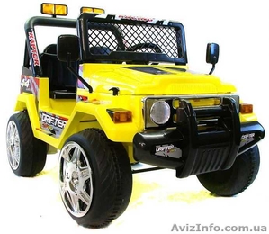 Детский электромобиль 618R + Д/У желтый #741030
