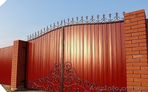 Ворота и Заборы профнастил ковка #751049