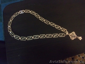 Золотая цепь с крестом #755007