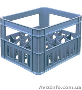 Ящик пивной черный пластиковый емкостью 20 пивных бутылок #754470