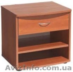 Тумба прикроватная,  ТП-01,  ртв,  с ящиком и двумя открытыми полками. #754255