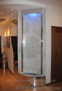 Декоративные фонтаны и водопады из нержавейки и стекла #767547