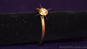 Кольцо с бриллиантом, классика.    #772619