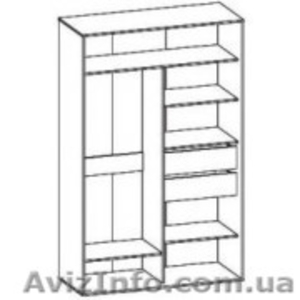 Шкаф купе,  Купе-03,  РТВ,  Шкаф-купе двухдверный. #781956