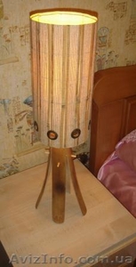 Светильник прикроватный (типа настольный торшер) из бамбука,  ручная работа #776713