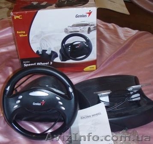 Компьютерная игровая приставка «Автомобильный руль» (с педалями) #776728