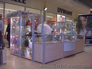 Витрины,  прилавки из алюминия для магазинов #773840