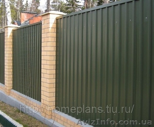 заборы из профнастила разного цвета #769898